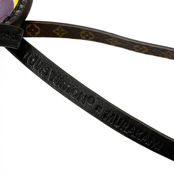 Auth LOUIS VUITTON LV x TM Bag Charm Super Flat M02440 White Dark Brown Multi - - Picture 4 of 5